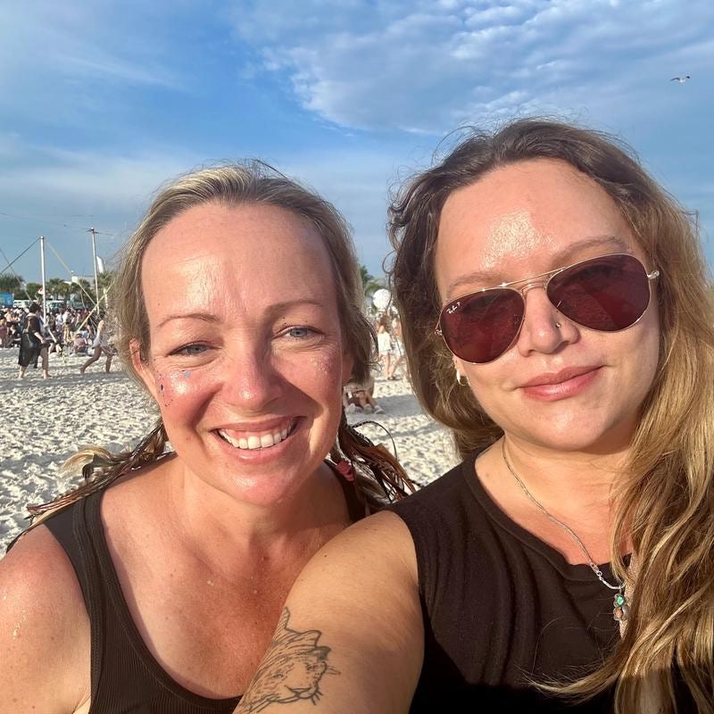 Two women at the beach