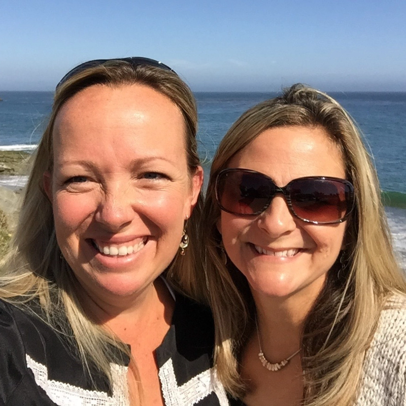 Two women by the water