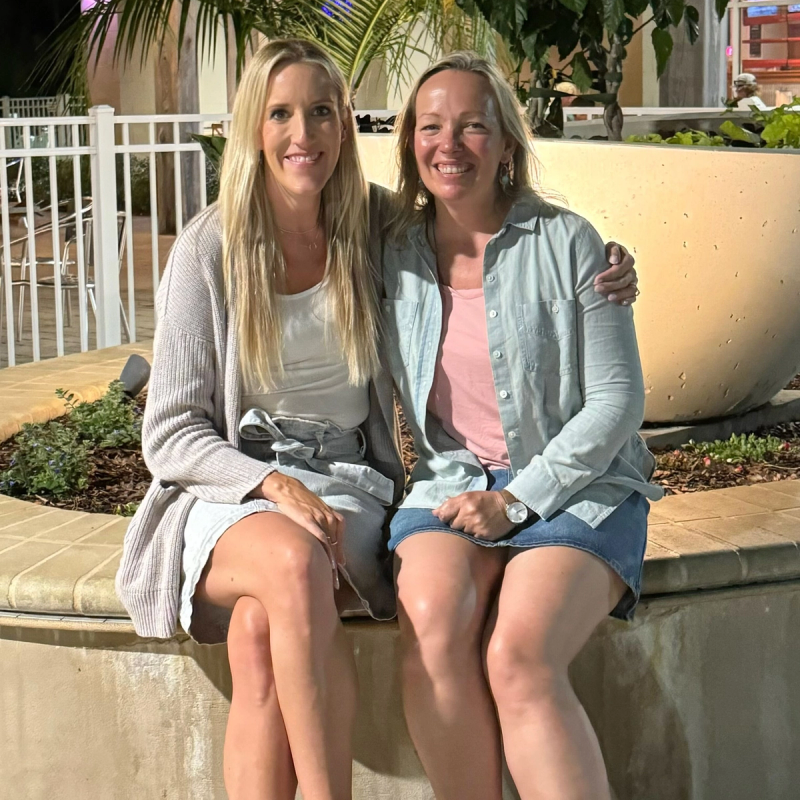 Two women smiling for the camera